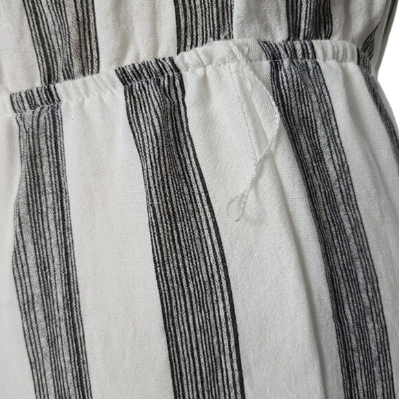 Flying Tomato Off Shoulder Striped White Gray Jumpsuit XS - Picture 5 of 8